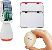 Homvik Egg Dating Stamp Kit with 4mm Rubber Stamper, Black and Red Ink Pads, for Farm Fresh Eggs, Chicken Duck Turkey Eggs