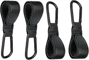 MAIHUO 4 Pack Pram Clips,Baby Stroller Hooks,Velcro Stroller Clips,Pram Shopping Hooks,Bag Clips,Black Pram Hooks,Multipurpose Hooks, for Hanging Bags and Shopping, Hanging Baby Diaper Bags