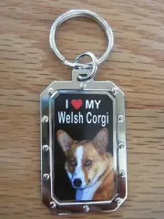Key Chain I LOVE MY WELSH CORGI DOG NOS metal