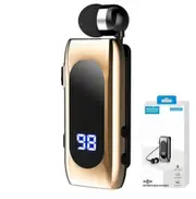 Bluetooth 5.2 Headphone Talk/Music Time 20 Hours,LED Digital Display,Noice Cancelling Wireless Earphones-Gold