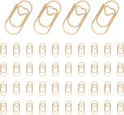 150 Pieces Cute Paper Clips, Mini Smooth Steel Wire Heart Shaped Paperclips Book