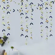 Party Decor Paper Streamer Birthday Decoration Mirror Gold Leaf Garlands Baby Shower Party Wedding Decoration (Color : 3)