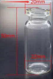 3600 PCS 10ml Headspace Vials Clear Glass Bottle 20mm Crimp top Flat Bottom HPLC