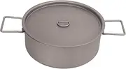 Titanium Camping Soup Pot Cookware, 3‑5 People Portable Cooking Pot with Lid and Foldable Handles, Fits for Hiking, Picnic, Outdoor, and Home Kitchen