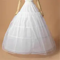 在飛比找Yahoo!奇摩拍賣優惠-質量好松緊腰新娘婚紗裙撐服飾造型三個鋼圈裙撐襯裙洛麗塔-水水