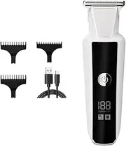Professional Hair Clippers for Men - Cordless Zero Gapped T-Blade Trimmer with 3 Limiting Combs & LCD Display, Electric Hair Trimmer for Family Barber Kids Use