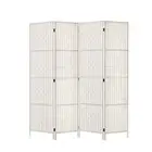 Artiss 4 Panel Room Divider Screen Woven White Partition Privacy Fold Stand New