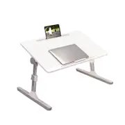 SOGA 60x40cm White Small Laptop Bed Portable Foldable Study Table