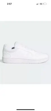 Adidas Hoops 3.0 Low Classic Shoes | Cloud White/Cloud White/Dash Grey | 7