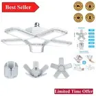 Ultra Bright 80W B22 LED Garage Light - 5 Adjustable Panels for Versatile Use