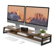 Dual Monitor Stand for Desk, 42.5in Large Monitor Riser for 2 Monitors, 2 Tie.