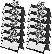 NOLITOY 50pcs Wedding Seating Name Card Card Stock Table Numbers for Wedding Reception Table Number Holders Black Paper