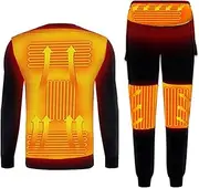 [IMYOGI] Cozy Heating Warm Underwear Set Cycling Thermal Top Pants Women Washable Sports Base Layer Suit for Skiing Running Hiking