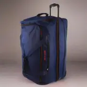 Large 82cm Navy Wheeled Duffle Bag - Large Soft Travel Trolley Suitcase NEW