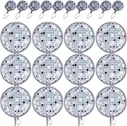 JYSILIYH 12Pcs Disco Round Foldable Hand Fan Japanese Foldable Fan Style Handheld Compact Cooling Fans,Round Folding Fan for Outdoor Games,Xmas Decoration,Festival,Party Favors,Travel,Events