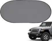 JIEBWCHA Rear Window Sun Shield Parasol for Truck Rear Window | Baby Sun Safety Trolley Window Shade Black Mesh Back Seat Glass Cover Heat Barrier UV Blocker Light Weight