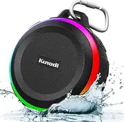 Kunodi Bluetooth Shower Speaker with IPX7 Waterproof, Dynamic Lights, Crisp Clear Sound, True Wireless Stereo, Clip Portable for Pool Beach Boat Kayak Float Golf