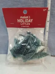 Blue Spruce Mini Bottle Brush Sisal Trees 8 PC Crafts DIY Holiday Unopened