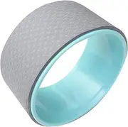 Mipcase Yoga Wheel Slip Backbend Tool for Fitness Waist Shape Ring Durable Grey Blue Roller for Muscle Building and Stretching Home Workouts