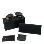 Prive Revaux TheShowstopper Polarized Sunglasses Satin Gold Brown