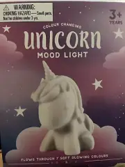 Unicorn Mood Light 7 Soft Rotating Colors Battery Operated by Fizz Creations