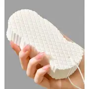 Sakura Cloud - Bath Body Scrub Sponge with Hook With Hook - 1 Pc - White - One Size