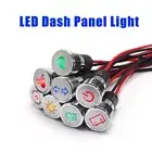 8/10/12/14/16mm LED Dash Panel Warning Pilot Light Indicator Lamp Car Van Chrome