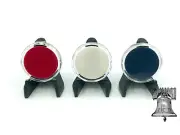 TCD Red White & Blue Coin Holder Capsule 1 Gram Silver Gold Bar & Black Stand