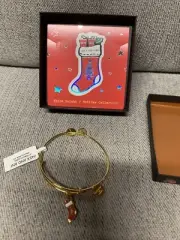 Alex and Ani Bracelet Stocking Goldtone Holiday Bangle Bracelet 2017 Brand New