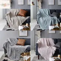 在飛比找樂天市場購物網優惠-純棉線毯 針織 編織 象牙白 復古 zakka 蓋毯 沙發罩