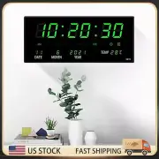 Large Digital LED Wall Clock Jumbo Display with Calendar Temperature Desk Clock
