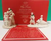 LENOX MISTLETOE PARK WINTER FAMILY FUN Snowy Day sculpture - 2017 -- NEW in BOX