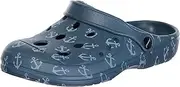 [Brandsseller] Clogs Women's Anchor Design Garden Clog Mules Bathing Shoes Slippers Garden Shoes Maritime Waterproof Lightweight