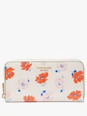 Morgan Dotty Floral Embossed Zip-around Continental Wallet