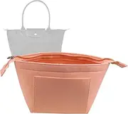 Lckaey Purse Insert Organizer, for longchamp le pliage large organizer insert, With Zipper Bag Organizer1014pink,L/29 * 18.5 * 22.5cm, (AG)