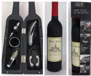 Wine Tools in Bottle Corkscrew Foil Cutter Collar Stopper Pourer Think Tank New