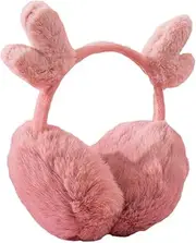 [TOVINANNA] 1Pc Plush Winter Ear Warmer Earmuff for Adorable Deer Antler Design Warm Keeping Present for Winter Outdoors and Indoor Use