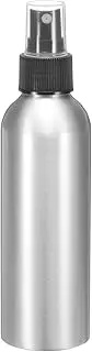 uxcell Aluminum Fine Mist Spray Bottles 150ml/5oz Metal Small Liquid Alcohol Refillable Travel Container with Black Plastic Nozzle Cap for Perfume Skincare Cosmetic Storage Bottle