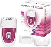 Remington Epilator smooth&silk EP3 3-in-1 EP7300, mains operated, 40 titanium-coated tweezers, including 3 different attachments, white/pink