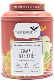 Tea People Organic Very Berry Fruit Tea Pyramids Caddy (Pack of 20)