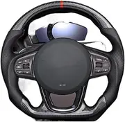 Carbon Fiber Steering Wheel Compatible for GR Supra A90 MKV 2019-2024 Perforated Leather Racing Sport Car Steering Wheel
