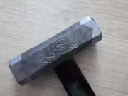 Hammer with Dragon Carving Octagonal Ganzo Head Weight 375g Ebony Handle , Japan