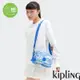 Kipling 藍粉海洋波紋印花多層隨身斜背包-ABANU M