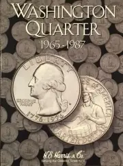 1965-1987 WASHINGTON QUARTER COIN FOLDER H. E. HARRIS / WHITMAN - NEW