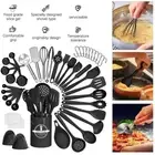 47PCS Set Silicone Utensils Set Nonstick Cooking Kitchen Baking Cookware Tools