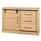 TRAFFORD SIDEBOARD/BUFFET WITH SLIDING DOOR SOLID MAHOGANY TIMBER 3 DRAWERS