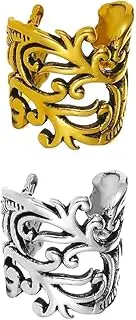 [SAFIGLE] 2pcs Retro Ear Cartilage Earrings for Women Non-piercing Unique Jewelry Creative Ear Decor for Birthdays and Anniversaries Antique