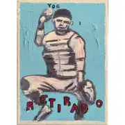 Yogi Berra Original Acrylic on Canvas 12x9 by Sergio Santos @ElSantosWorld