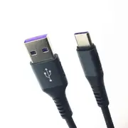 3 pcs 5A Type C Fast Charging Data Cable For Huawei P30 Mate 20Pro Xiaomi Mi9 Redmi 7A S10+ Note10 BLACK COLOR