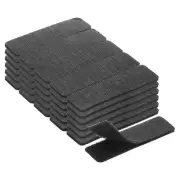 30 Sets Hook and Loop Strips with Adhesive, 0.8 x 2.75" Double-Sided Tape, Black